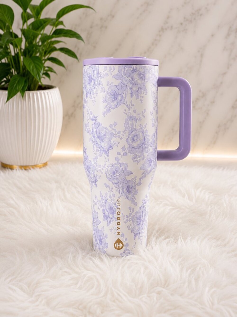HydroJug 40oz Traveler Tumbler Lavender Floral NWT